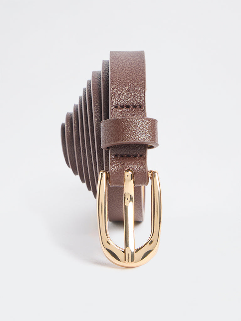 Westside Accessories Tan U-Buckle Belt
