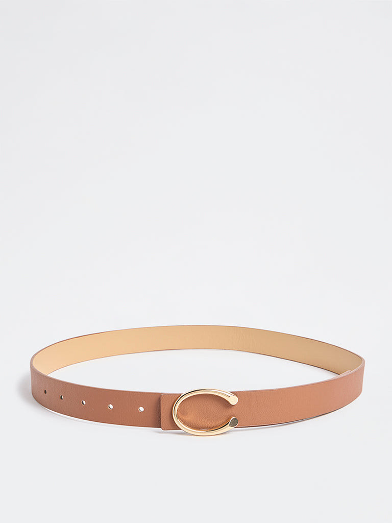 Westside Accessories Tan C-Buckle Belt