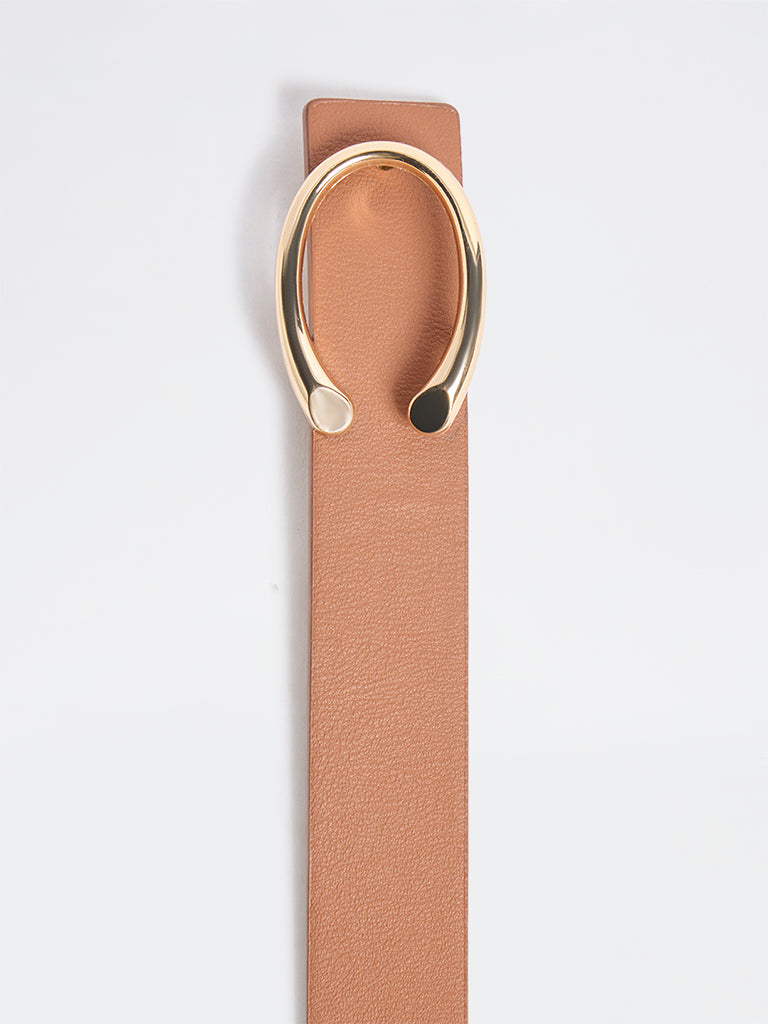 Westside Accessories Tan C-Buckle Belt