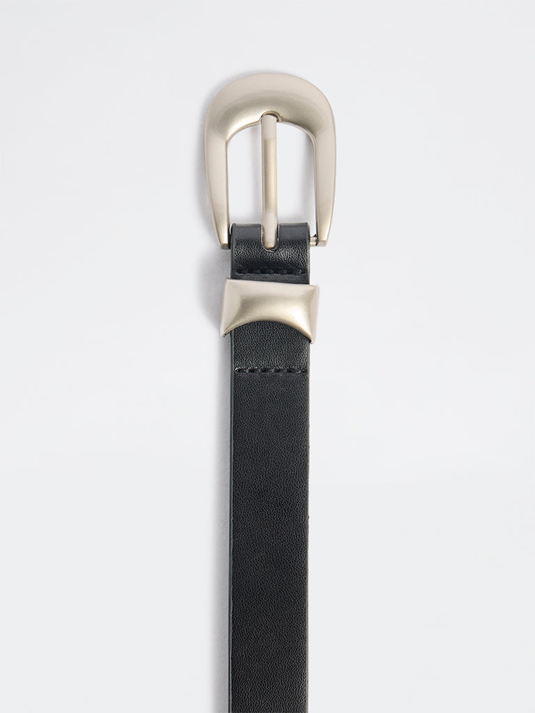 Westside Accessories Black Buckle Keeper Belt