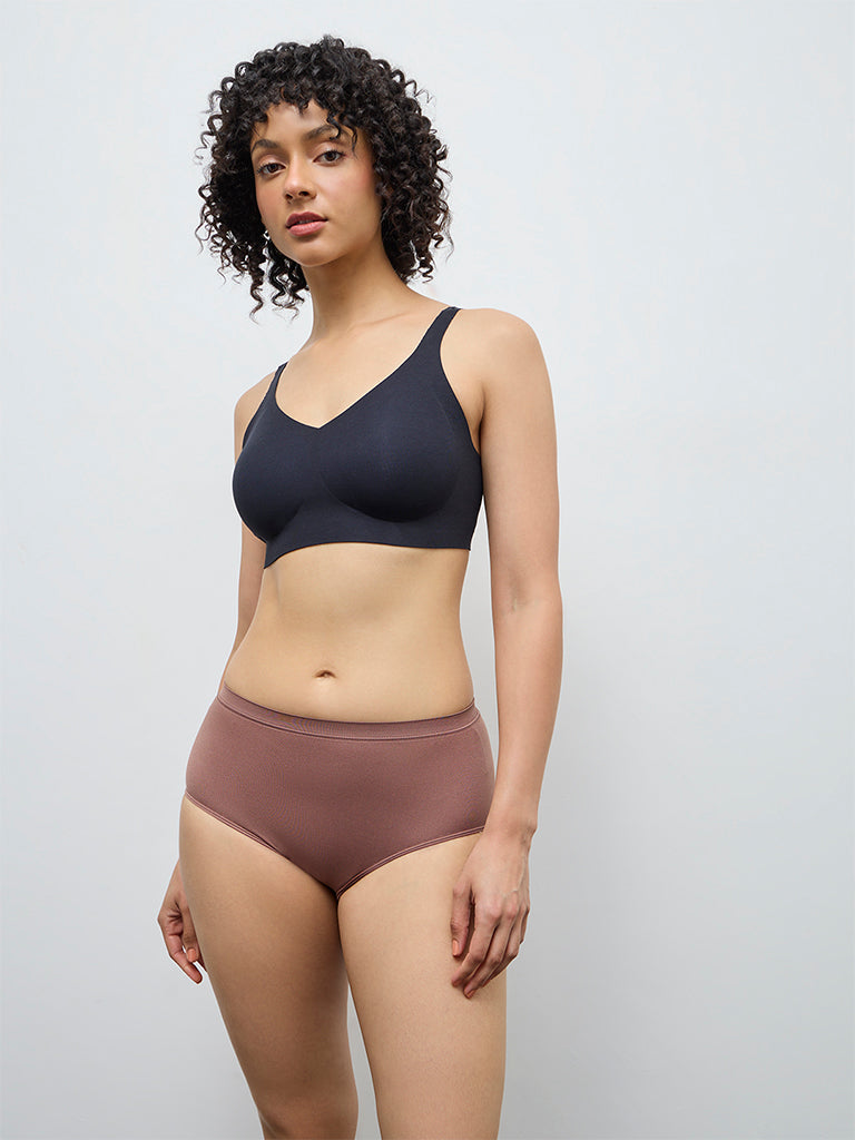 Wunderlove Dark Brown Seamfree Full Briefs