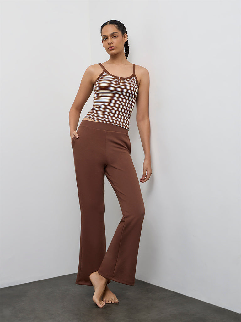 Nuoflexx Brown High-Rise Pants