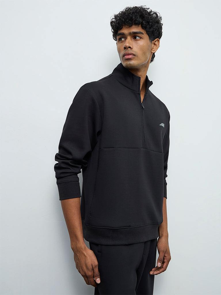 Nuoflexx Black Text Detailed Relaxed-Fit Sweatshirt