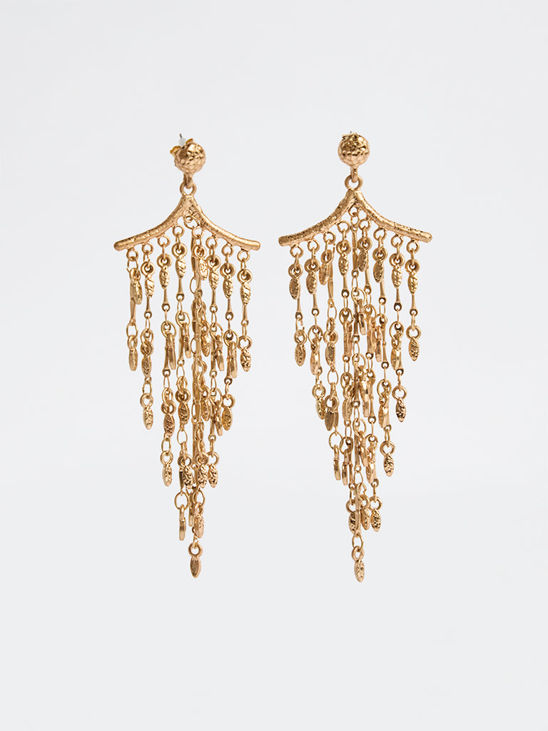 Westside Accessories Gold Statement Dangler Earrings