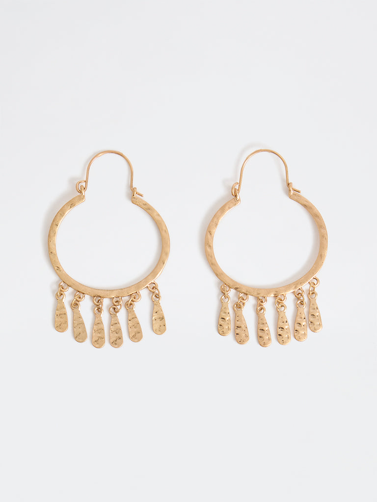Westside Accessories Gold Statement Hoop Earrings