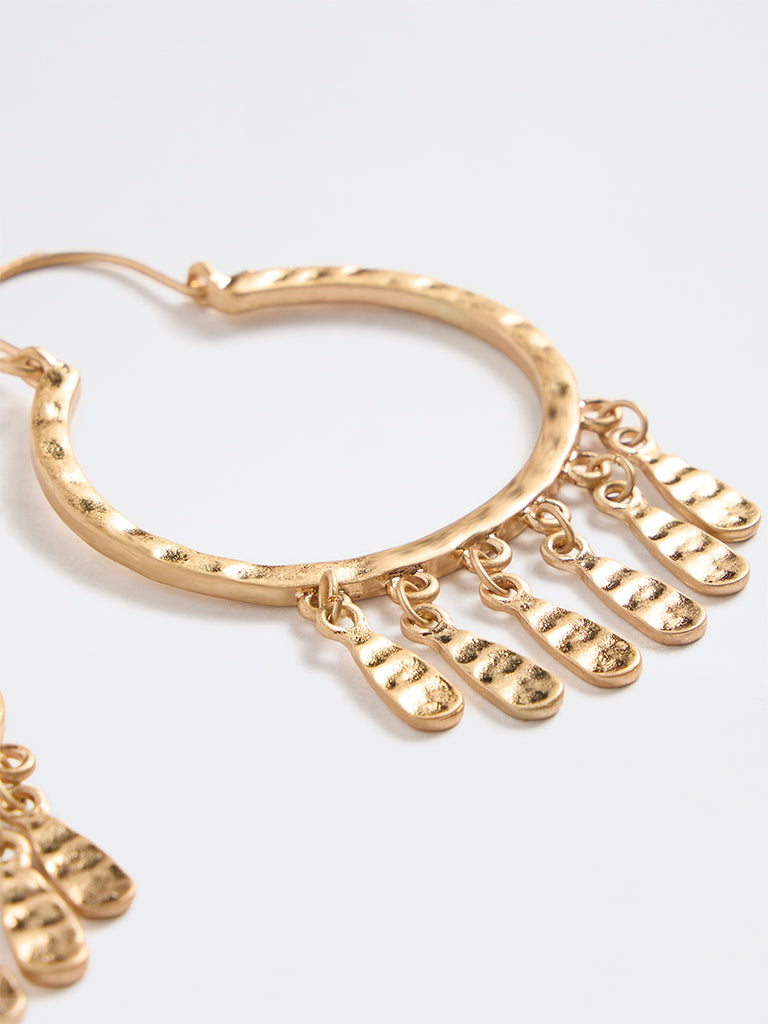 Westside Accessories Gold Statement Hoop Earrings