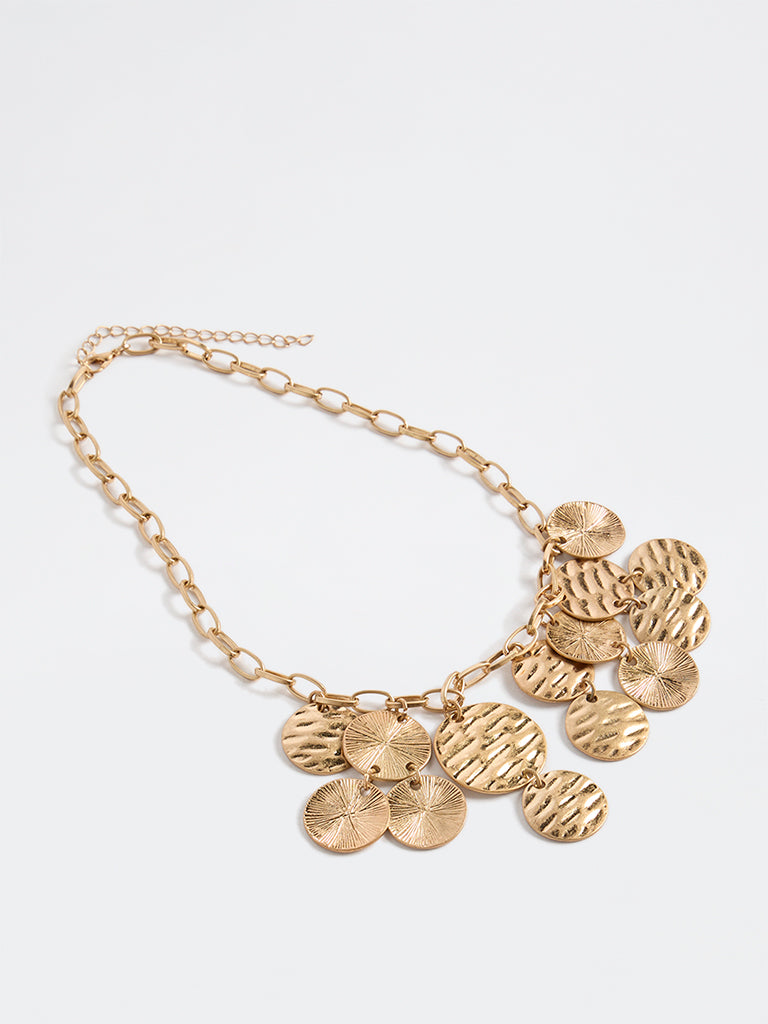 Westside Accessories Gold Coin Charm Necklace