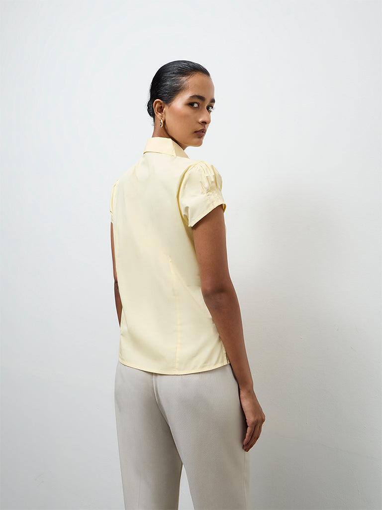 Wardrobe Light Yellow Solid Shirt