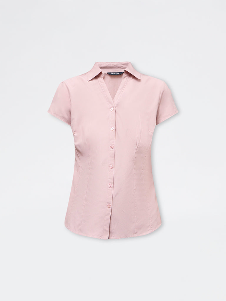 Wardrobe Dusty Pink Solid Shirt