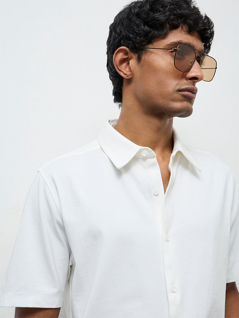 Ascot White Relaxed-Fit Shirt