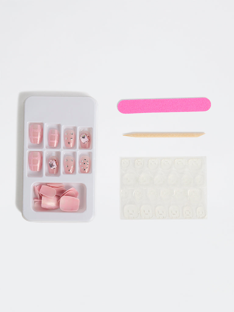 Studiowest Pink Thunder Press-On Nail Set