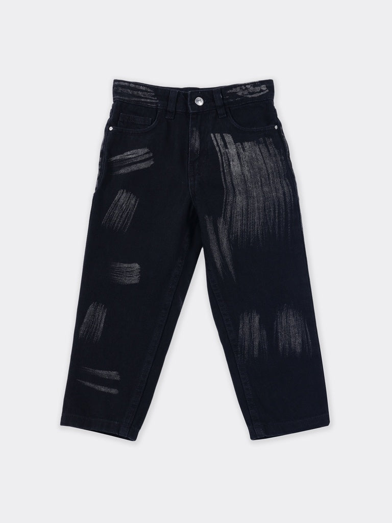 Hop Kids Boys Charcoal Straight-Fit Jeans
