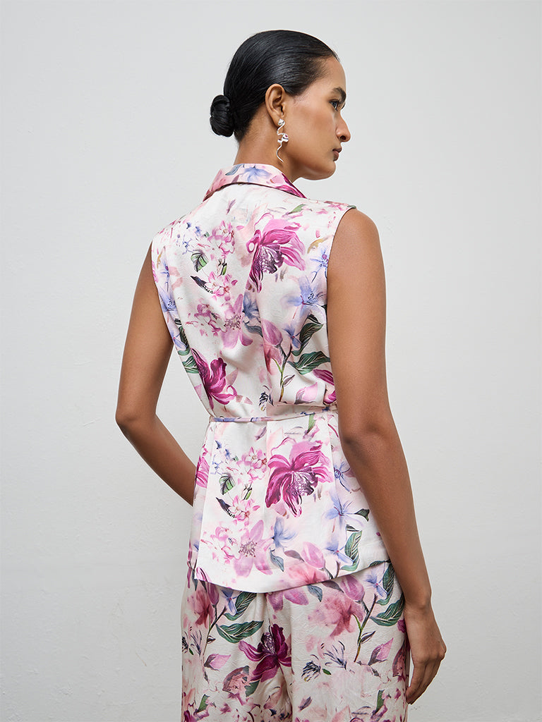 Wardrobe Pink Floral Blazer-Style Top
