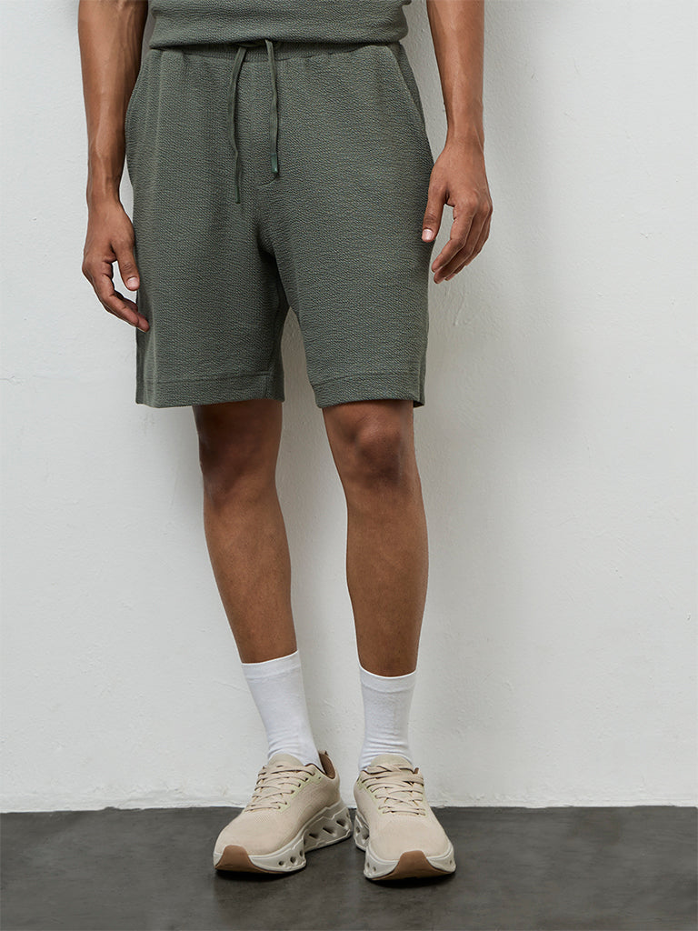 Nuoflexx Sage Relaxed-Fit Mid-Rise Cotton-Blend Shorts