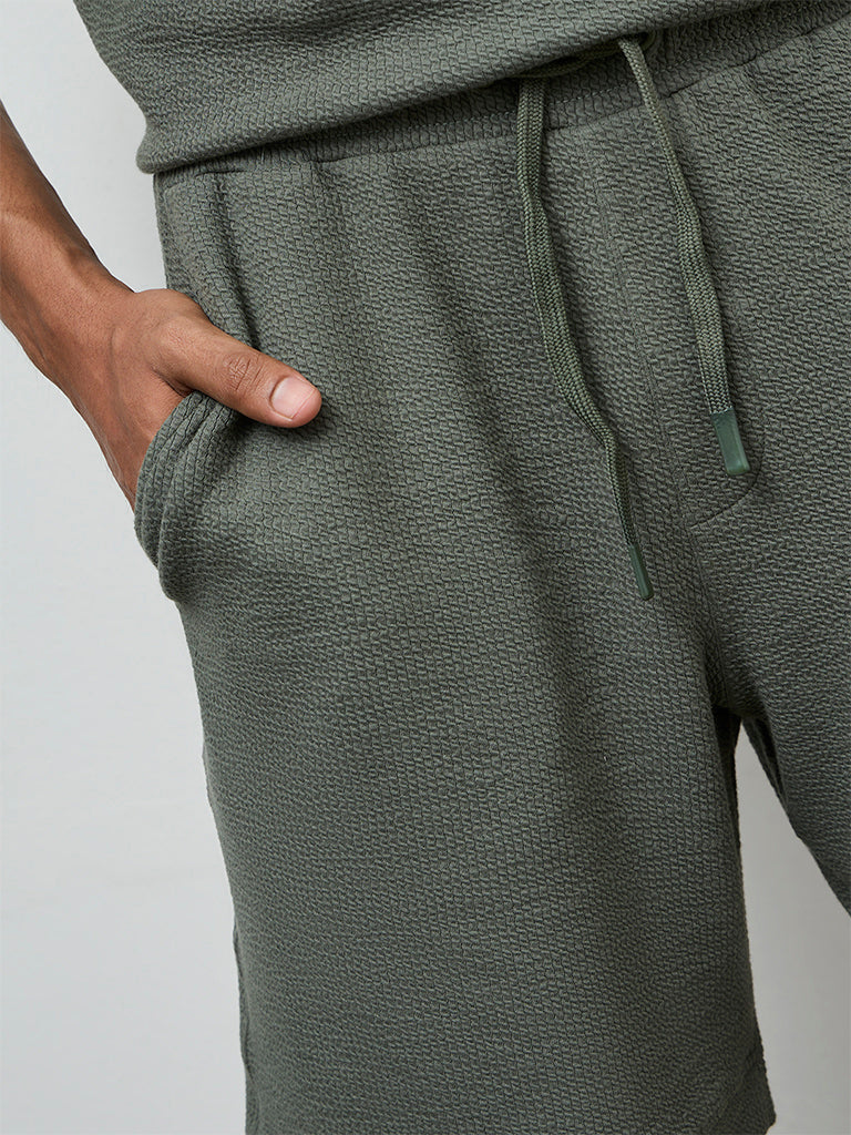 Nuoflexx Sage Relaxed-Fit Mid-Rise Cotton-Blend Shorts