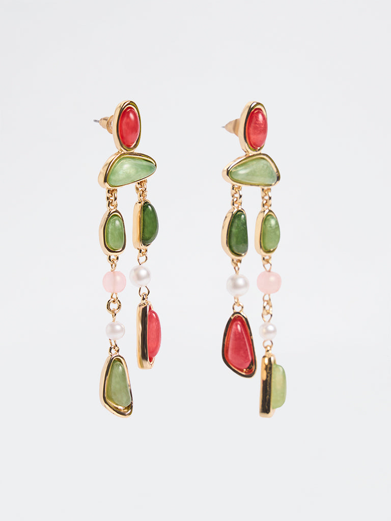 Westside Accessories Multicolour Resin Dangler Earrings