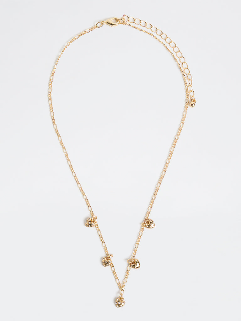 Westside Accessories Gold Heart Charm Necklace