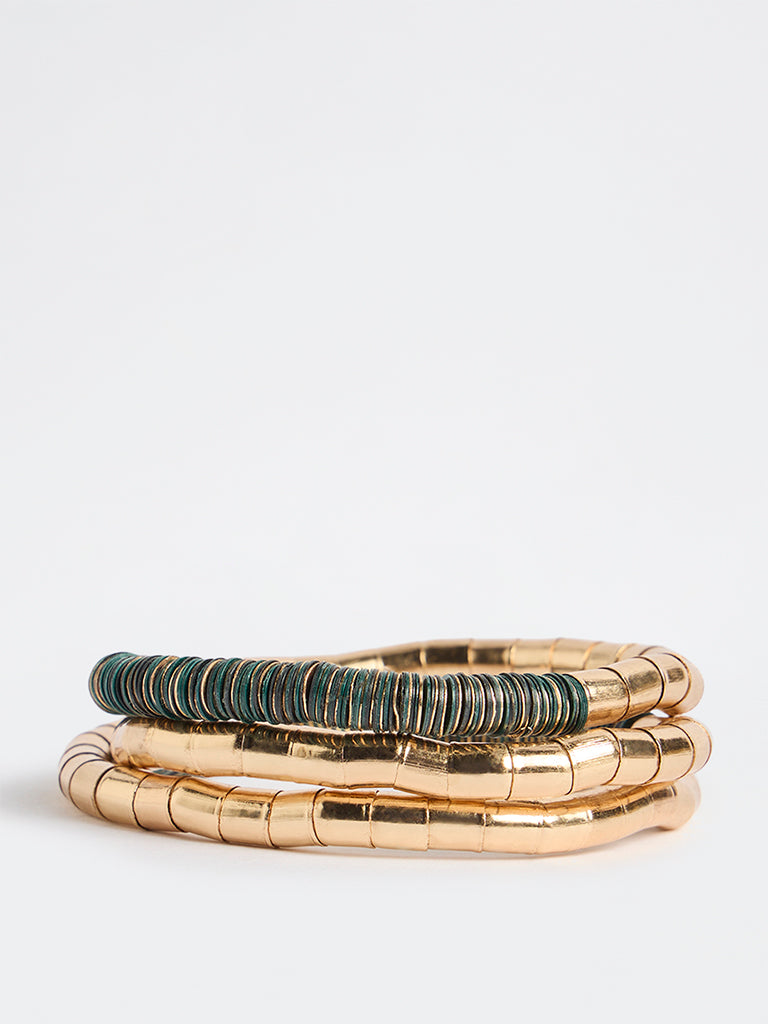 Westside Accessories Gold Elastic Bracelets - Pack of 3