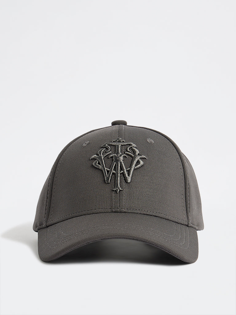 Nuon Grey Monogram Baseball Cap