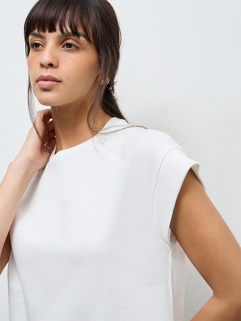 Wunderlove White Solid Cotton T-Shirt