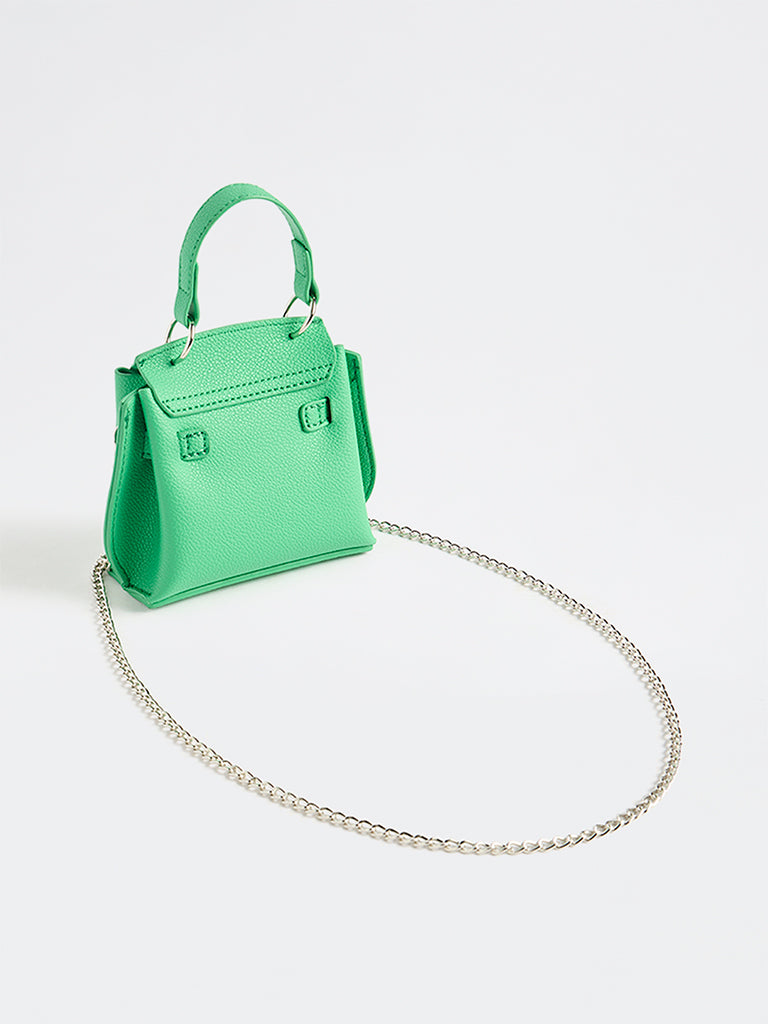 Westside Green Textured Mini Sling Bag