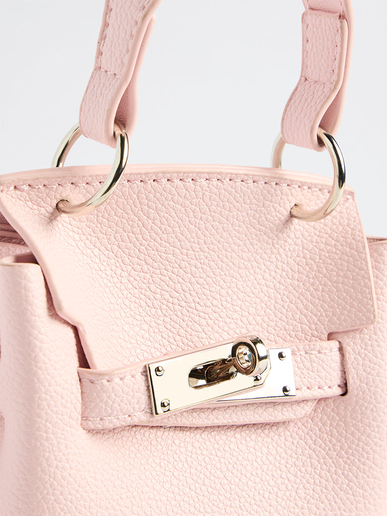 Westside Pink Textured Mini Sling Bag
