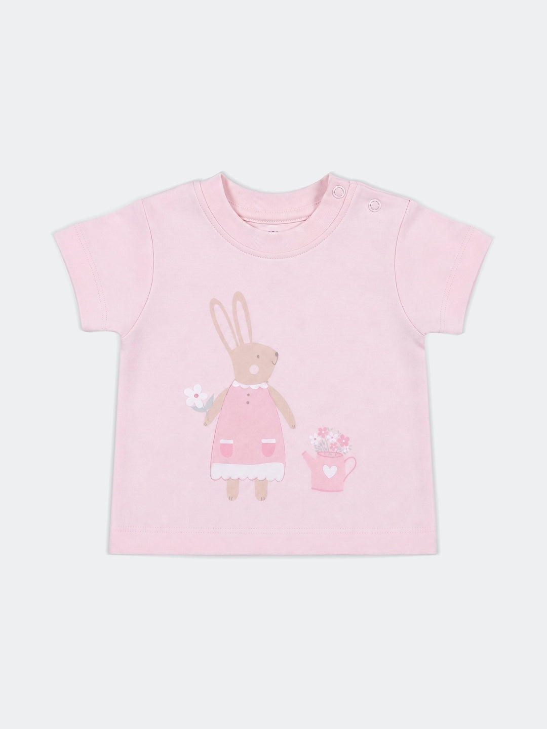 HOP Baby Girls Pink Printed Cotton T-Shirt