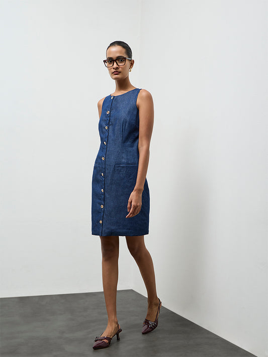 Wardrobe Indigo Denim Straight Dress