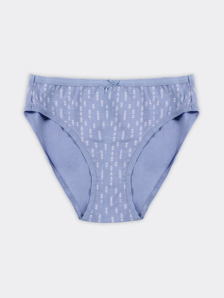 Wunderlove 3-Pack Printed Hi-Leg Cotton-Blend Briefs
