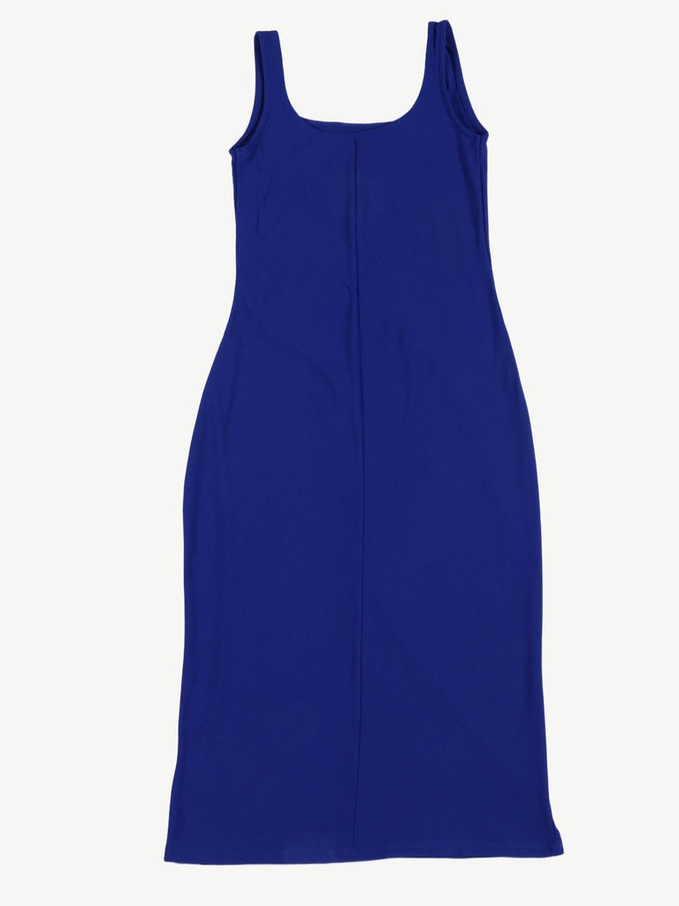 Wardrobe Blue Ruched Detail Midi Bodycon Dress