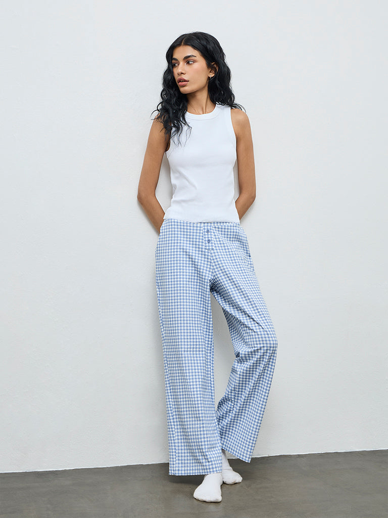 Superstar White Ribbed-Textured Cotton-Blend Tank Top