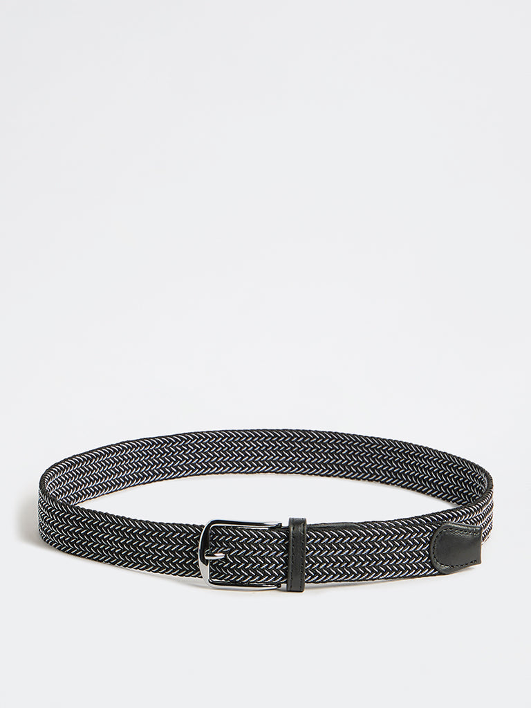 WES Formals Black Braided Belt