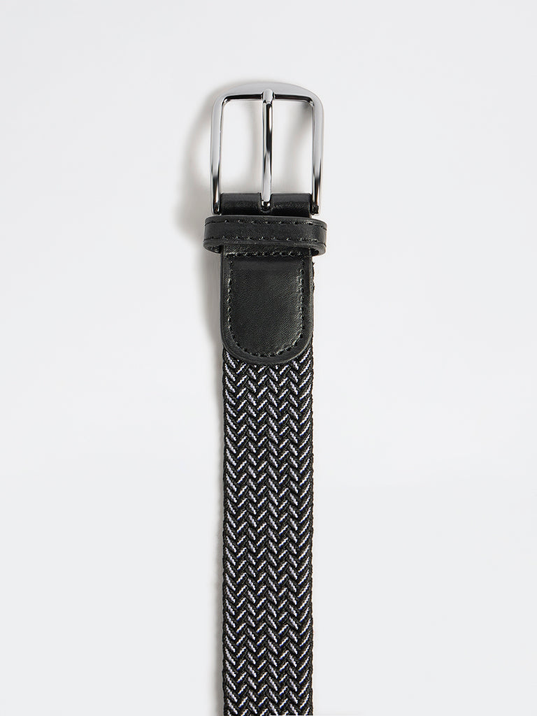 WES Formals Black Braided Belt