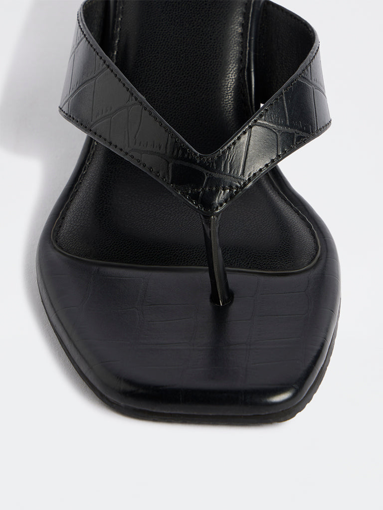 LUNA BLU Black Heel Sandals