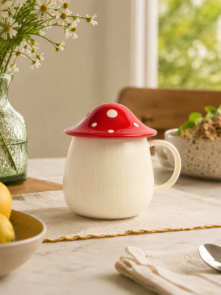 Westside Home Red Mushroom Mug