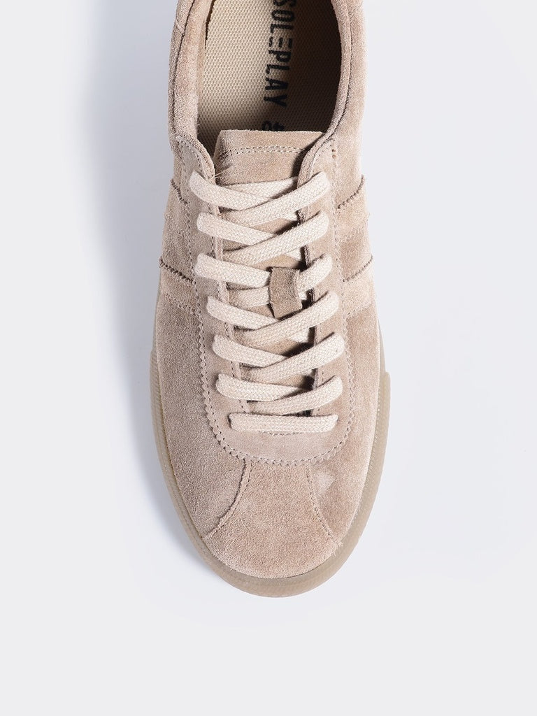 SOLEPLAY Brown Suede Lace Up Sneakers