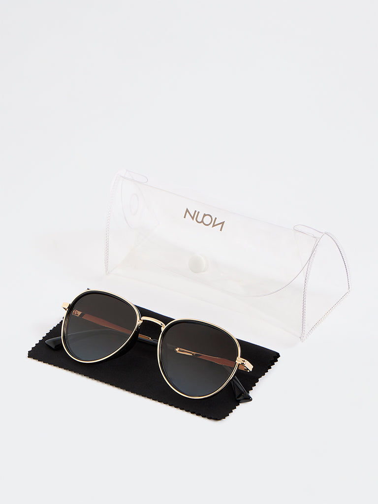 Westside Accessories Gold Round Sunglasses - Comes with a Pouch and Cleaning Cloth