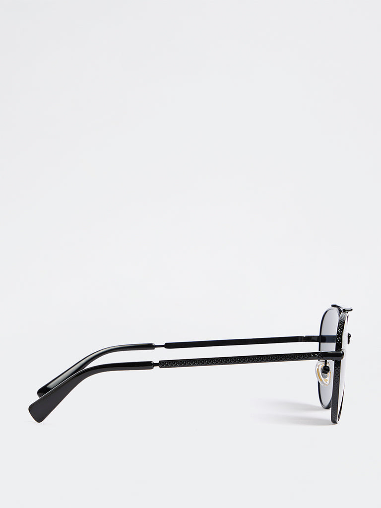 Westside Accessories Black Aviator Sunglasses - Comes with a Pouch and Cleaning Cloth