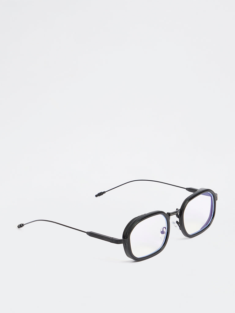 Westside Accessories Black Rectangular Sunglasses - Comes with a Pouch and Cleaning Cloth