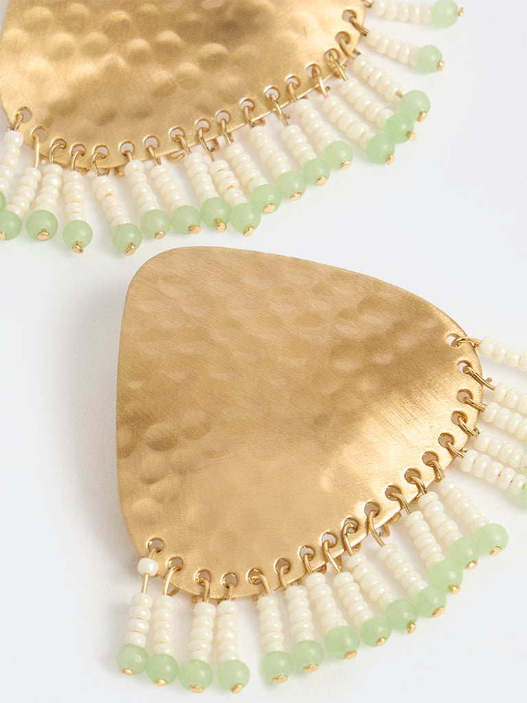 Westside Accessories Gold Fringe-Detail Earrings