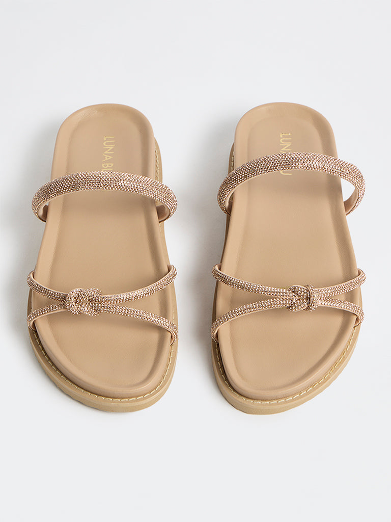 LUNA BLU Blush Multi-Strap Sandals