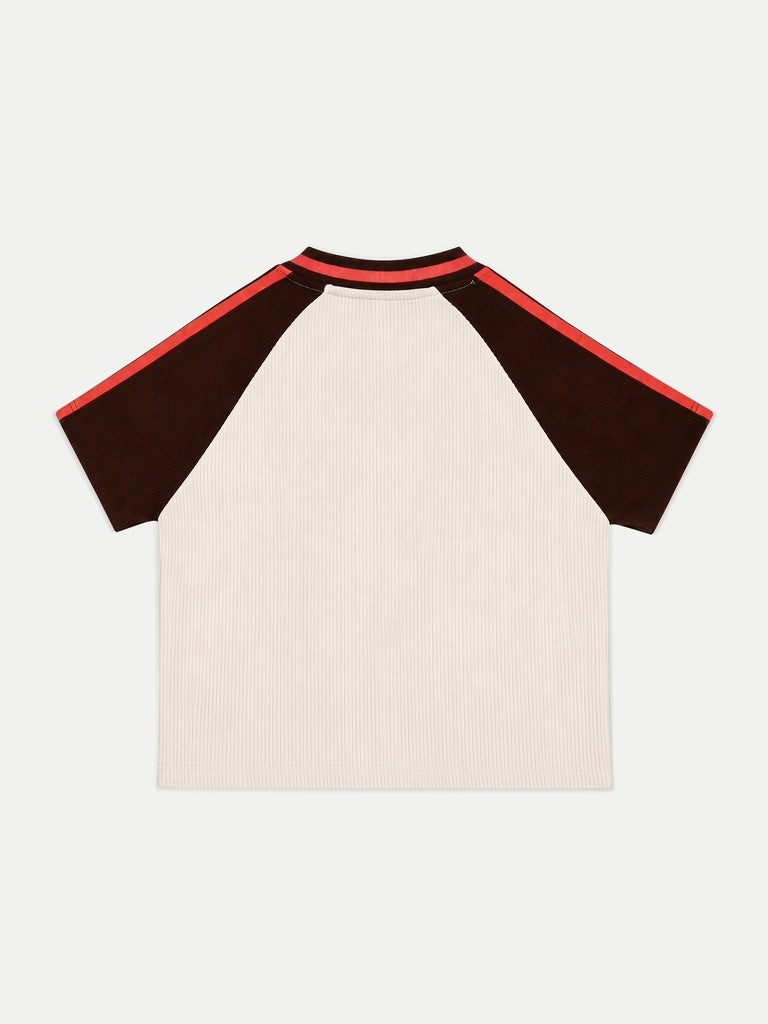 Nuoflexx Cream Color-Blocked T-Shirt
