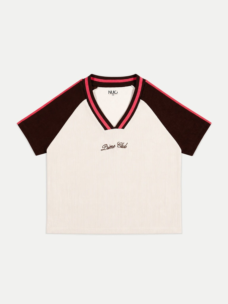 Nuoflexx Cream Color-Blocked T-Shirt