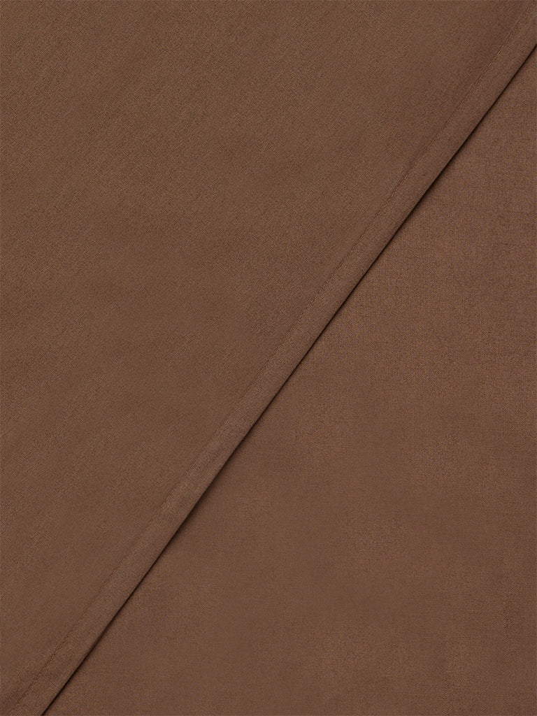 Westside Home Brown Solid King Bed Sheet Set