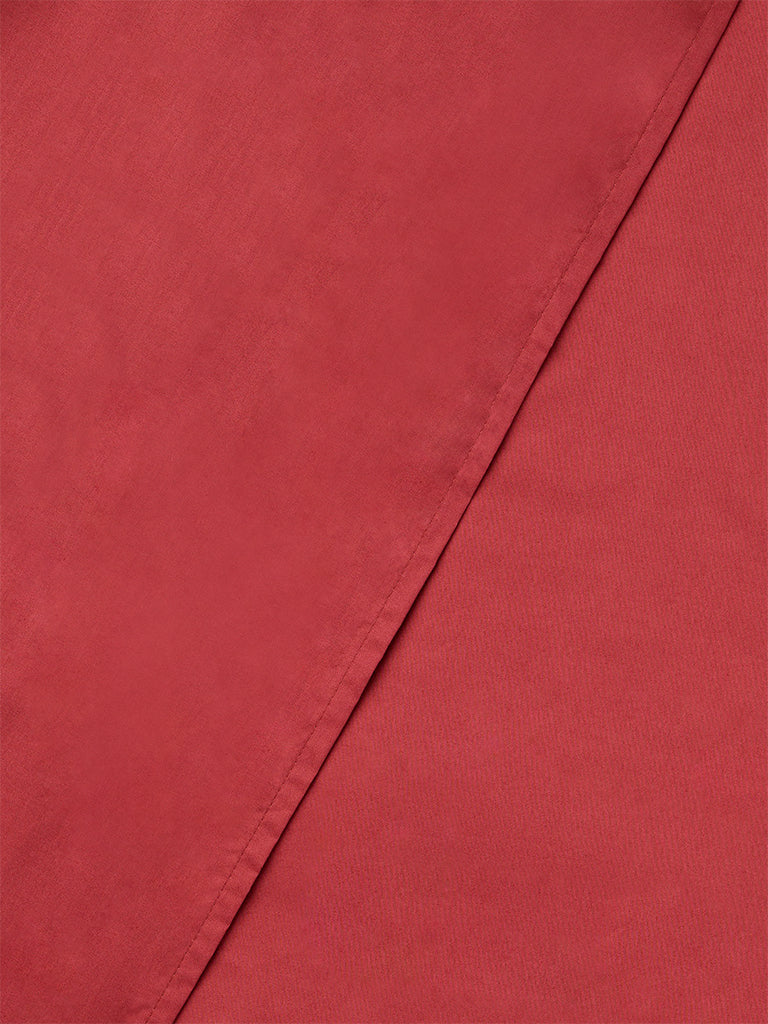 Westside Home Red Solid King Bed Sheet Set