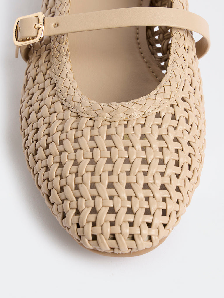 LUNA BLU Light Beige Mary Jane Shoes