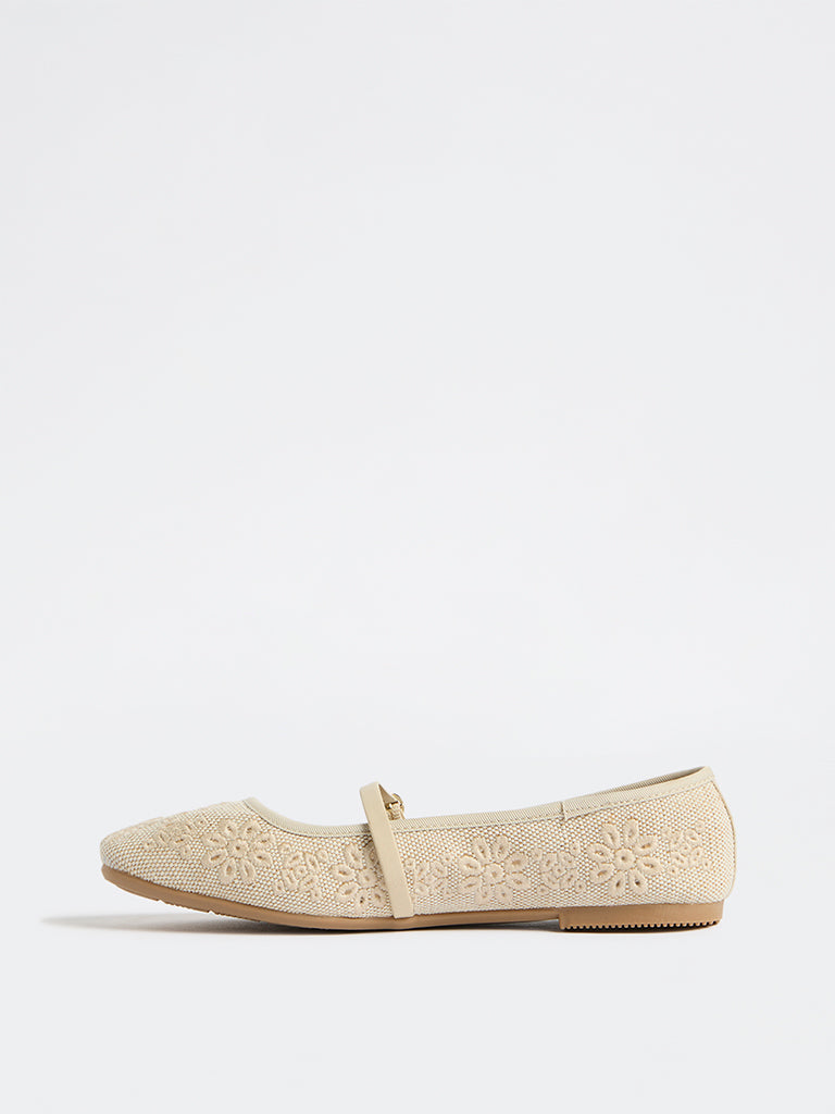 LUNA BLU Ivory Mary Jane Shoes