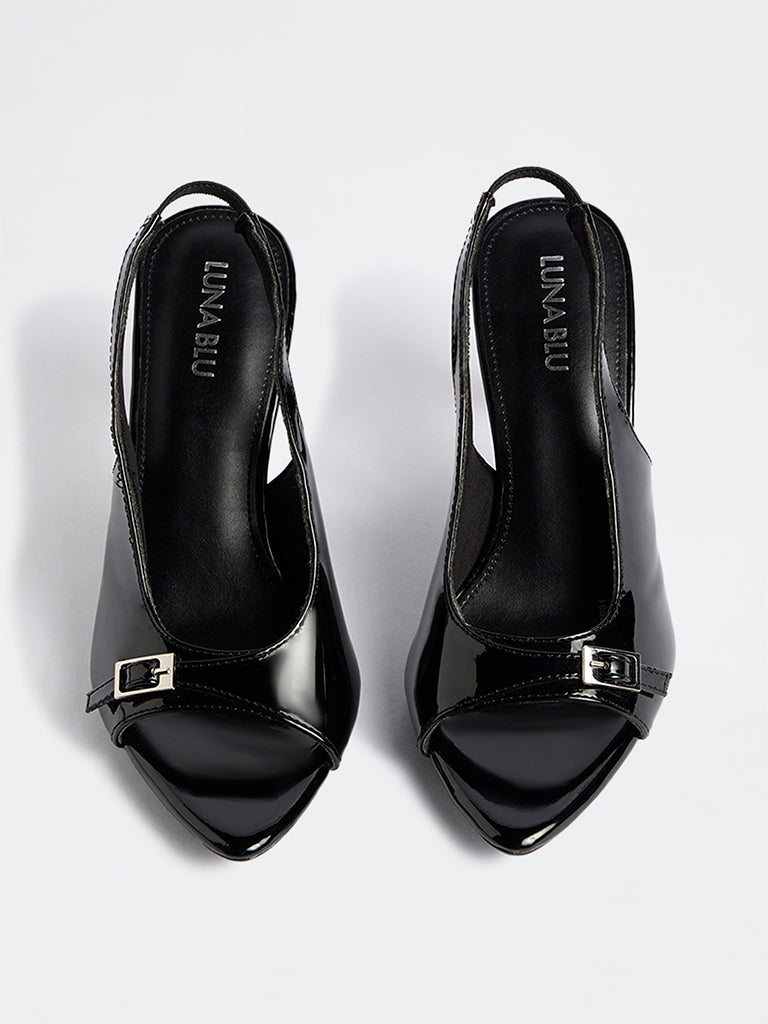 LUNA BLU Black Heels Sandals