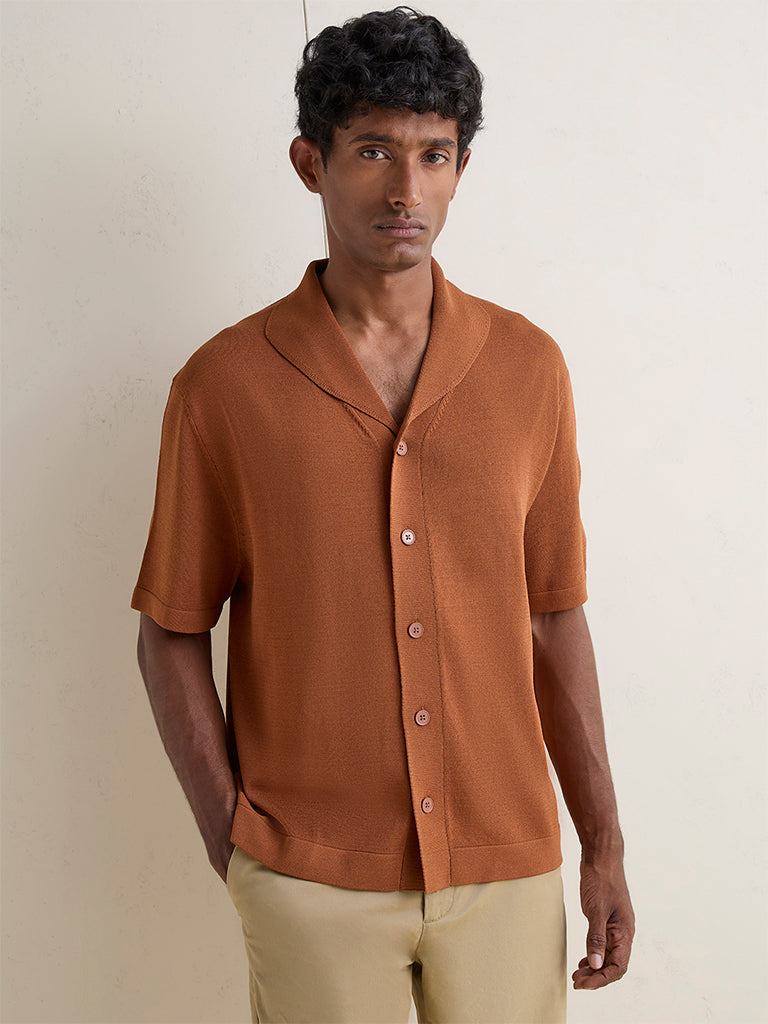 Ascot Brown Relaxed-Fit Sweater