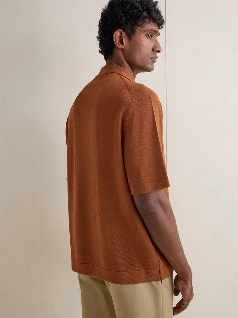 Ascot Brown Relaxed-Fit Sweater
